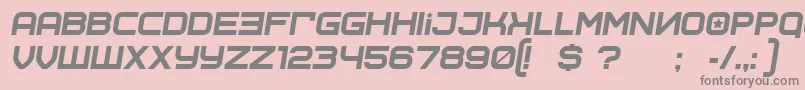 SovietprogramItalic Font – Gray Fonts on Pink Background