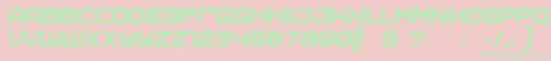 SovietprogramItalic Font – Green Fonts on Pink Background