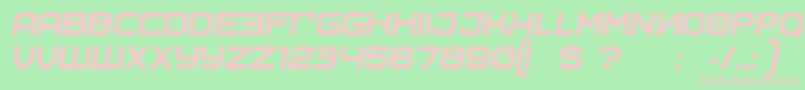 SovietprogramItalic Font – Pink Fonts on Green Background