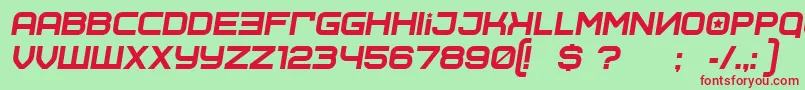 SovietprogramItalic Font – Red Fonts on Green Background