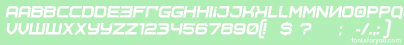 SovietprogramItalic Font – White Fonts on Green Background