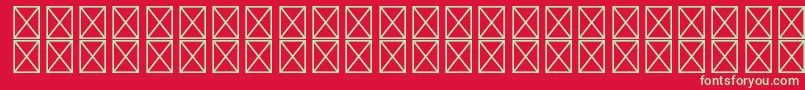 フォントRyodispstdMedium – 赤い背景に緑の文字