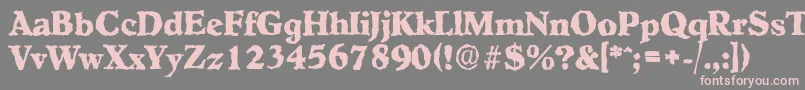 HobokenrandomXboldRegular Font – Pink Fonts on Gray Background