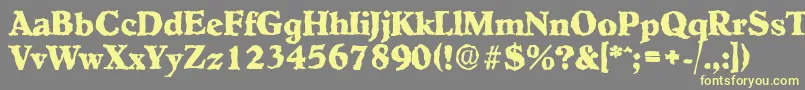 HobokenrandomXboldRegular Font – Yellow Fonts on Gray Background