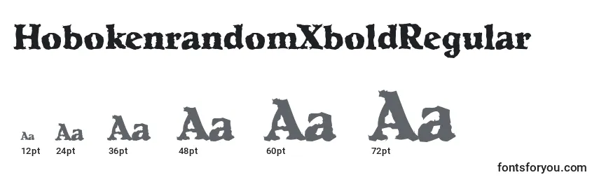 Размеры шрифта HobokenrandomXboldRegular