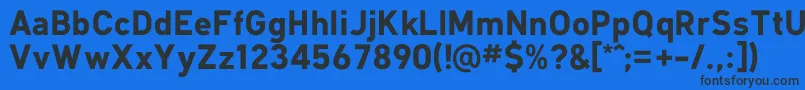 KlimaBold Font – Black Fonts on Blue Background