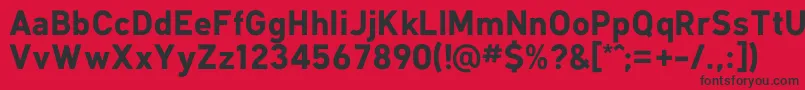 KlimaBold Font – Black Fonts on Red Background