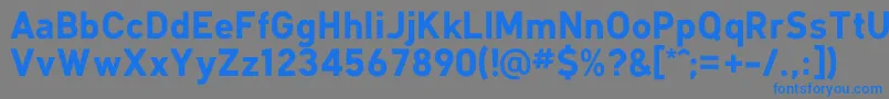 KlimaBold Font – Blue Fonts on Gray Background