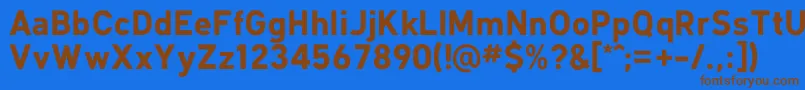 KlimaBold Font – Brown Fonts on Blue Background