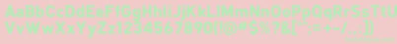 KlimaBold Font – Green Fonts on Pink Background