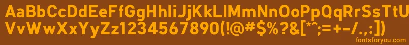 Шрифт KlimaBold – оранжевые шрифты на коричневом фоне