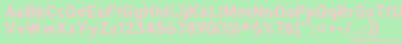 KlimaBold Font – Pink Fonts on Green Background