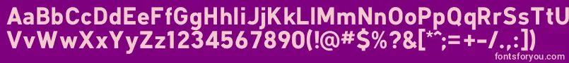 KlimaBold Font – Pink Fonts on Purple Background