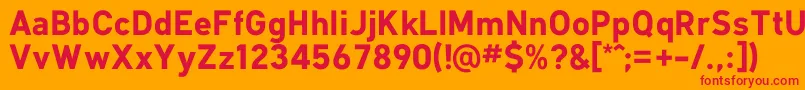 KlimaBold Font – Red Fonts on Orange Background