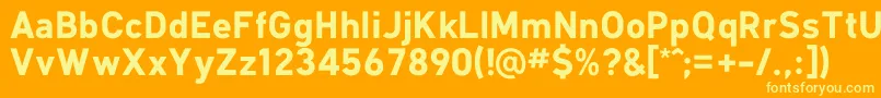 KlimaBold Font – Yellow Fonts on Orange Background