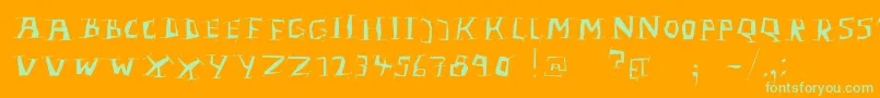 fuente LinolphabetBold – Fuentes Verdes Sobre Fondo Naranja