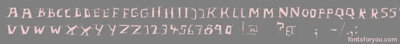 Police LinolphabetBold – polices roses sur fond gris
