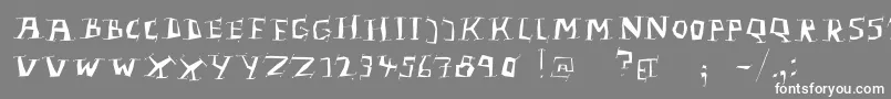 フォントLinolphabetBold – 灰色の背景に白い文字