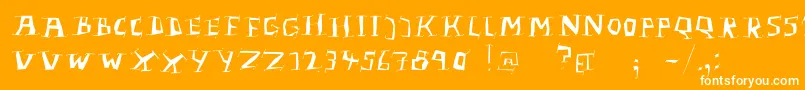 fuente LinolphabetBold – Fuentes Blancas Sobre Fondo Naranja