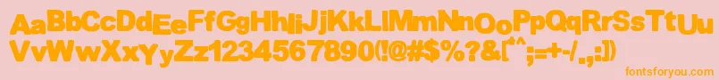 Temblores Font – Orange Fonts on Pink Background