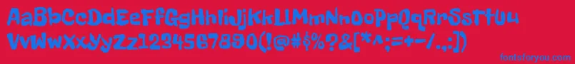 FrecklefaceRegular Font – Blue Fonts on Red Background