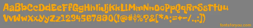 FrecklefaceRegular Font – Orange Fonts on Gray Background