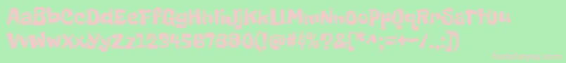 FrecklefaceRegular Font – Pink Fonts on Green Background