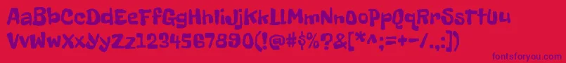 FrecklefaceRegular Font – Purple Fonts on Red Background