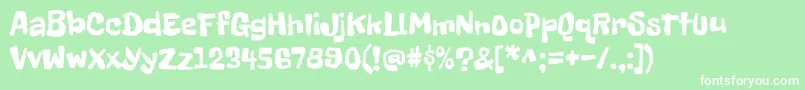 FrecklefaceRegular Font – White Fonts on Green Background