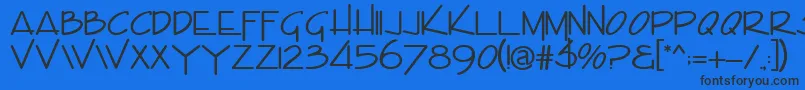 Envision Font – Black Fonts on Blue Background