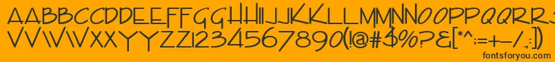 Envision Font – Black Fonts on Orange Background