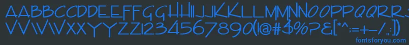Envision Font – Blue Fonts on Black Background