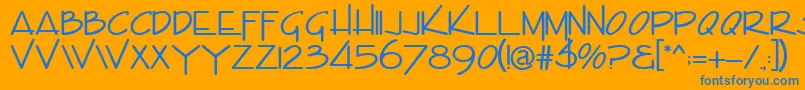 Envision Font – Blue Fonts on Orange Background