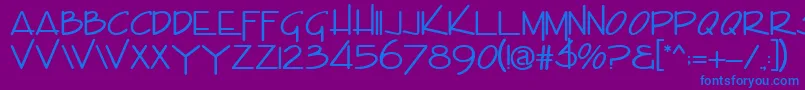 Envision Font – Blue Fonts on Purple Background