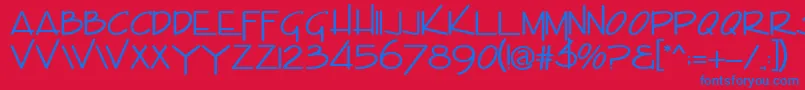 Envision Font – Blue Fonts on Red Background