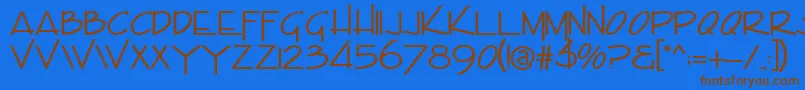 Envision Font – Brown Fonts on Blue Background