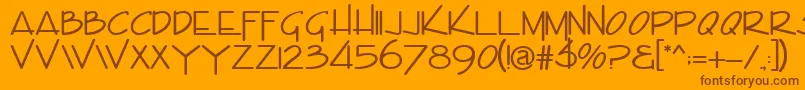 Envision Font – Brown Fonts on Orange Background