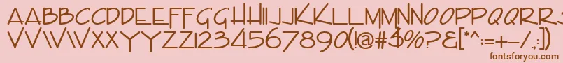Envision Font – Brown Fonts on Pink Background
