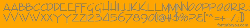 Envision Font – Gray Fonts on Orange Background
