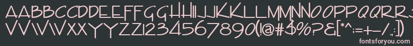 Envision Font – Pink Fonts on Black Background
