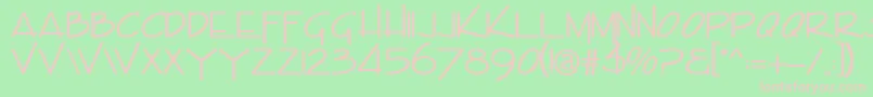 Envision Font – Pink Fonts on Green Background