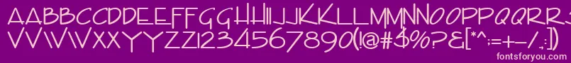 Envision Font – Pink Fonts on Purple Background
