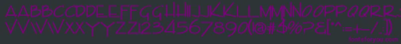 Envision Font – Purple Fonts on Black Background