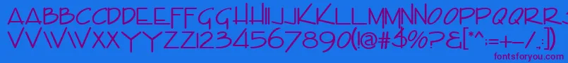 Envision Font – Purple Fonts on Blue Background