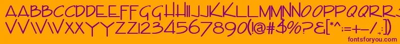 Envision Font – Purple Fonts on Orange Background