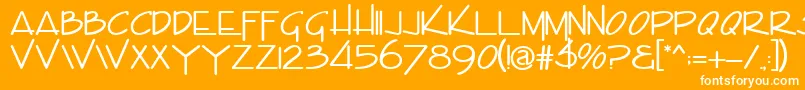 Envision Font – White Fonts on Orange Background