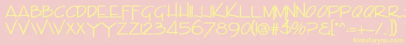 Envision Font – Yellow Fonts on Pink Background