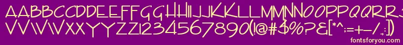 Envision Font – Yellow Fonts on Purple Background