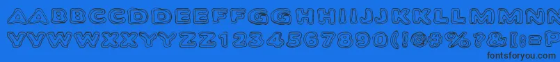 Bambiraptor Font – Black Fonts on Blue Background