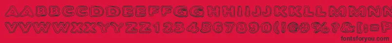 Bambiraptor Font – Black Fonts on Red Background
